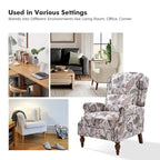 Fauteuil inclinable manuel Terri Classic Cutaway Arms with Nailheads pour salon, ensemble de 2, par