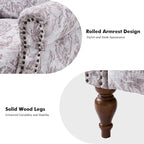 Fauteuil inclinable manuel Terri Classic Cutaway Arms with Nailheads pour salon, ensemble de 2, par