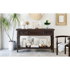 Console de style rétro classique avec trois tiroirs