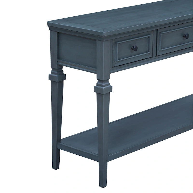 Console de style rétro classique avec trois tiroirs
