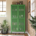 L'armoire de rangement haute en métal à 2 portes Channing