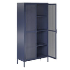 L'armoire de rangement haute en métal à 2 portes Channing