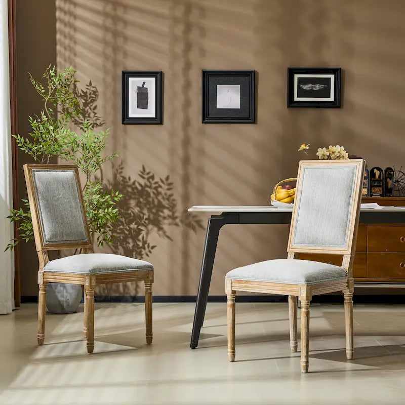 Chaise de salle à manger Regina Wood Tapissée par