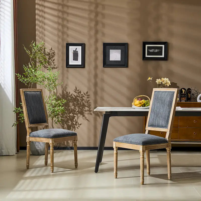 Chaise de salle à manger Regina Wood Tapissée par