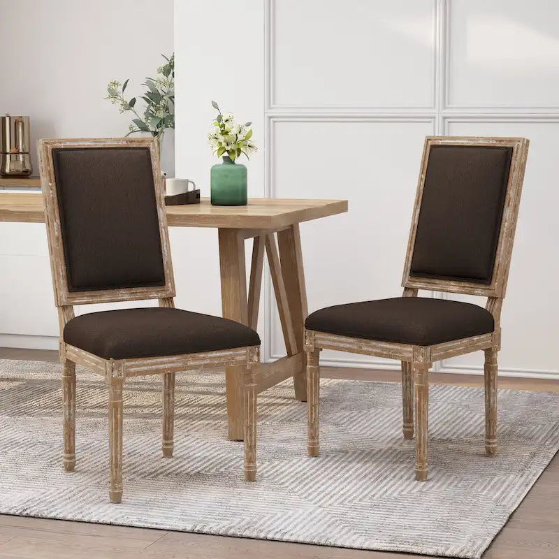 Chaise de salle à manger Regina Wood Tapissée par