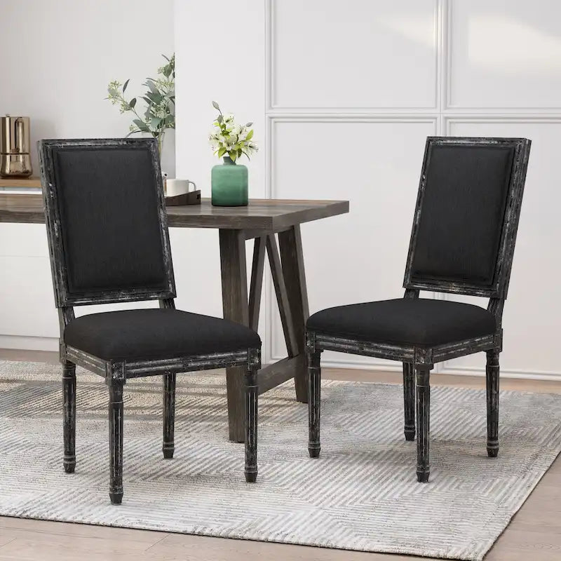 Chaise de salle à manger Regina Wood Tapissée par