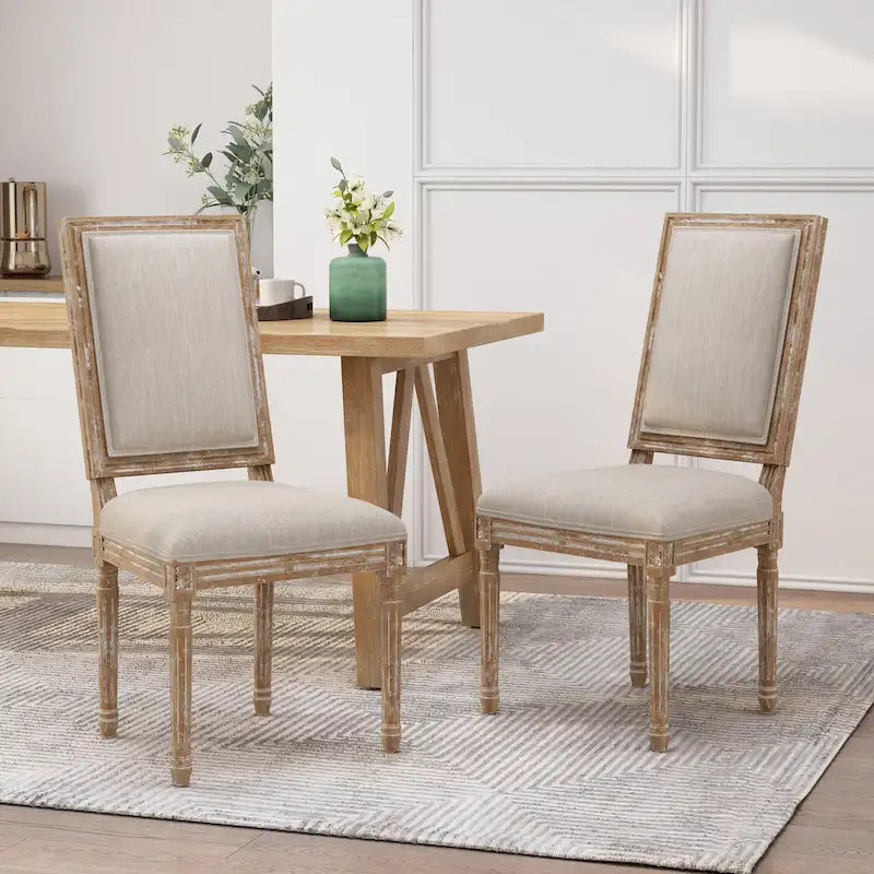 Chaise de salle à manger Regina Wood Tapissée par