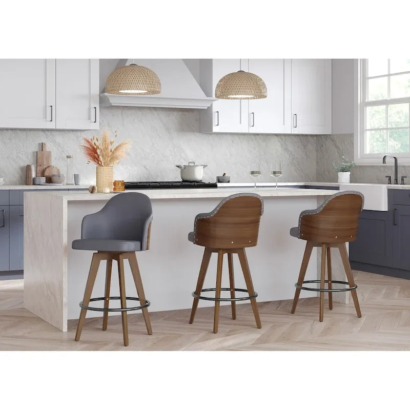 Tabouret de comptoir Valsatra Mid-century Modern