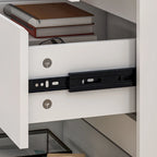 Commode à 9 Tiroirs, Blanc, Meuble de Rangement avec Tiroirs, Organisateur de Rangement, Armoire