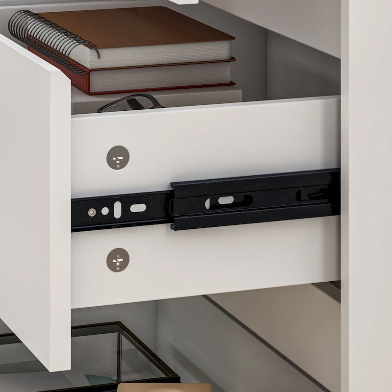 Commode à 9 Tiroirs, Blanc, Meuble de Rangement avec Tiroirs, Organisateur de Rangement, Armoire