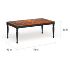 Table à manger extensible bicolore Levole de 198 cm