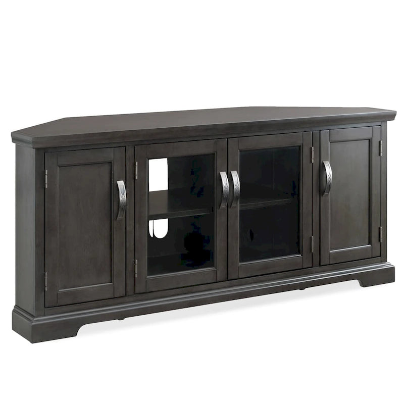 84386 Meuble TV d'angle avec rangement fermé