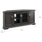 84386 Meuble TV d'angle avec rangement fermé