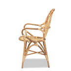 Chaise de salle à manger Sheraton en rotin, finition naturelle moderne