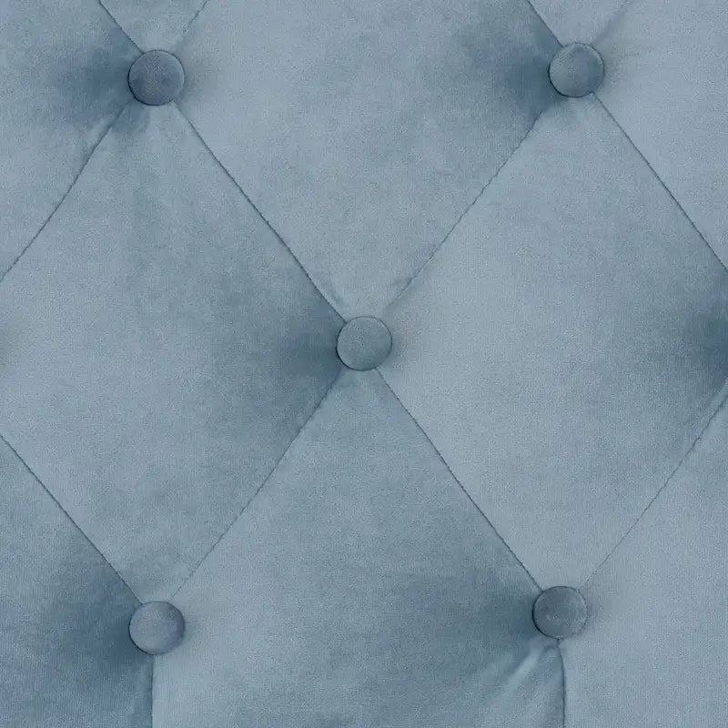 Lit de repos en velours bleu clair, style moderne et contemporain