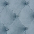 Lit de repos en velours bleu clair, style moderne et contemporain
