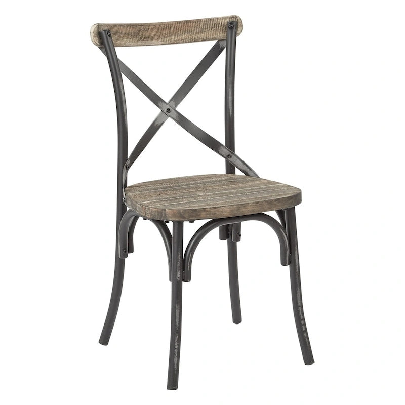 Chaise de salle à manger Somerset X en métal vieilli
