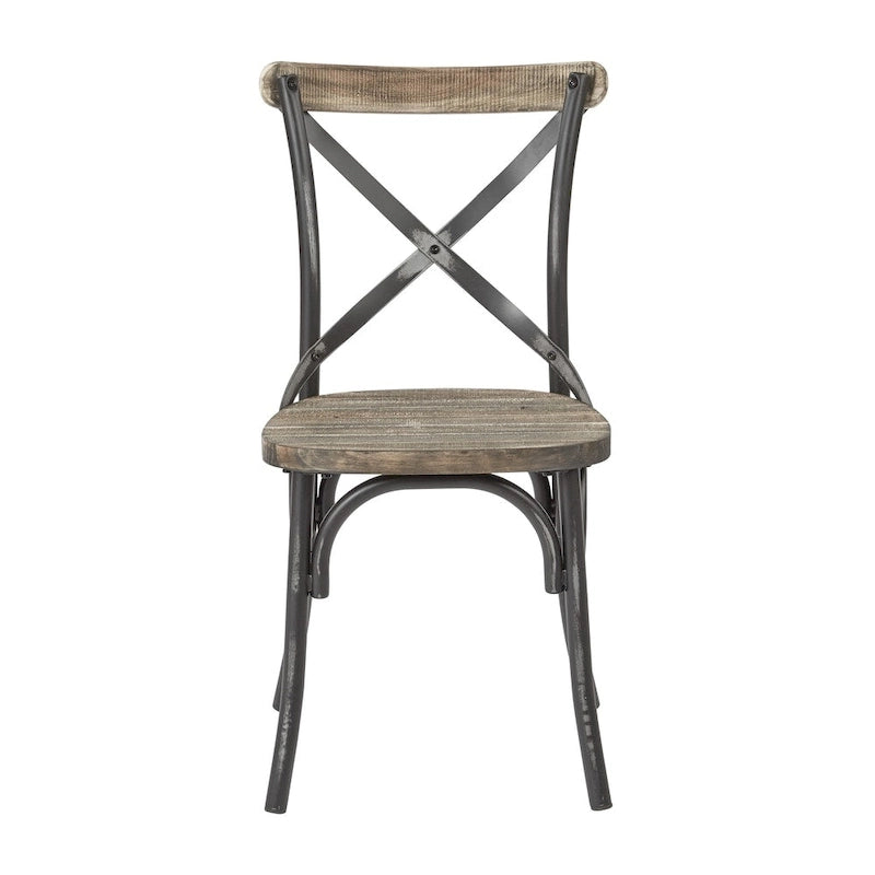 Chaise de salle à manger Somerset X en métal vieilli