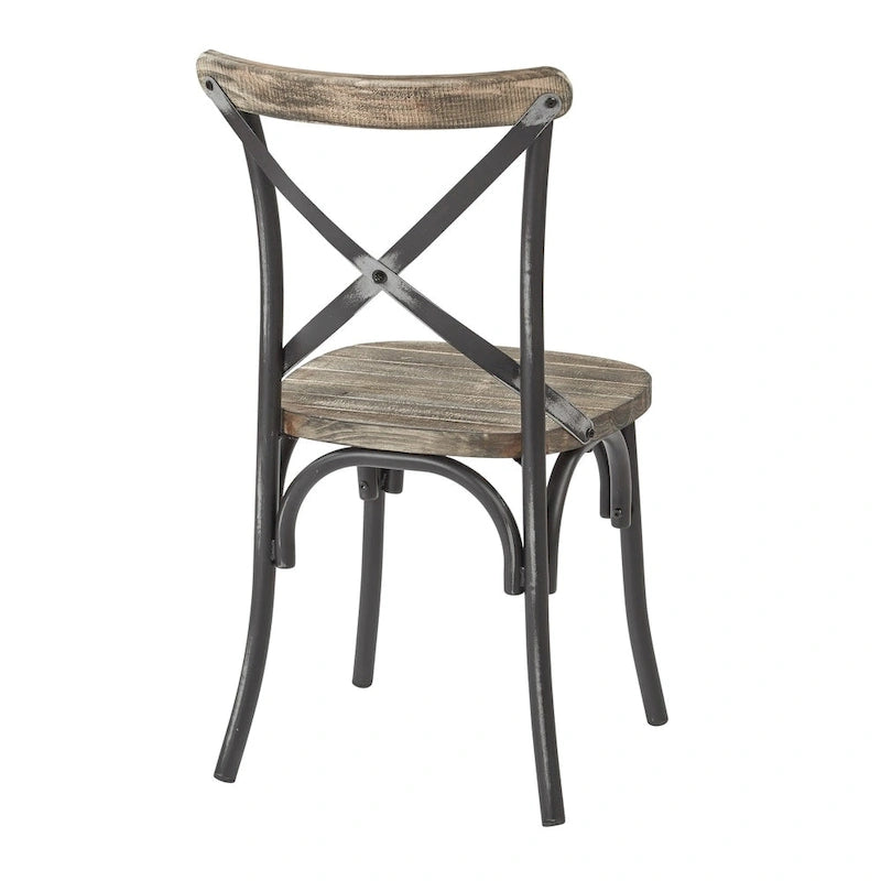 Chaise de salle à manger Somerset X en métal vieilli