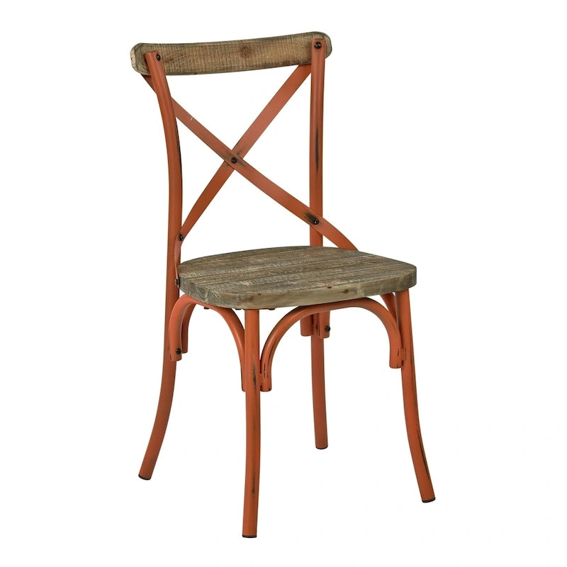 Chaise de salle à manger Somerset X en métal vieilli