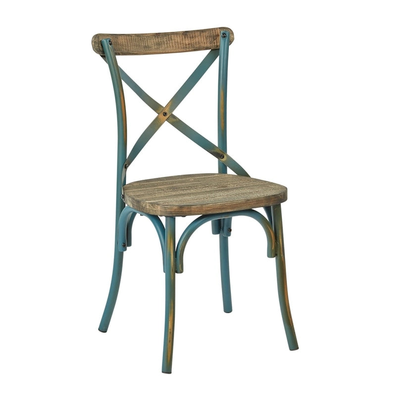 Chaise de salle à manger Somerset X en métal vieilli