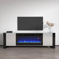 Meuble TV Woody BL-EF avec cheminée électrique 77