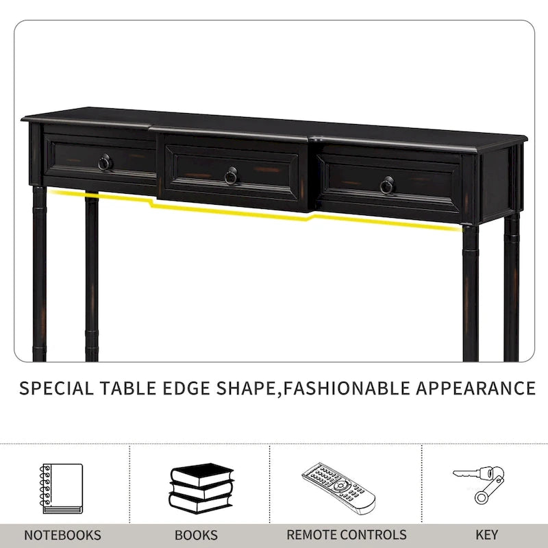 Console Table Sofa Table avec Tiroirs