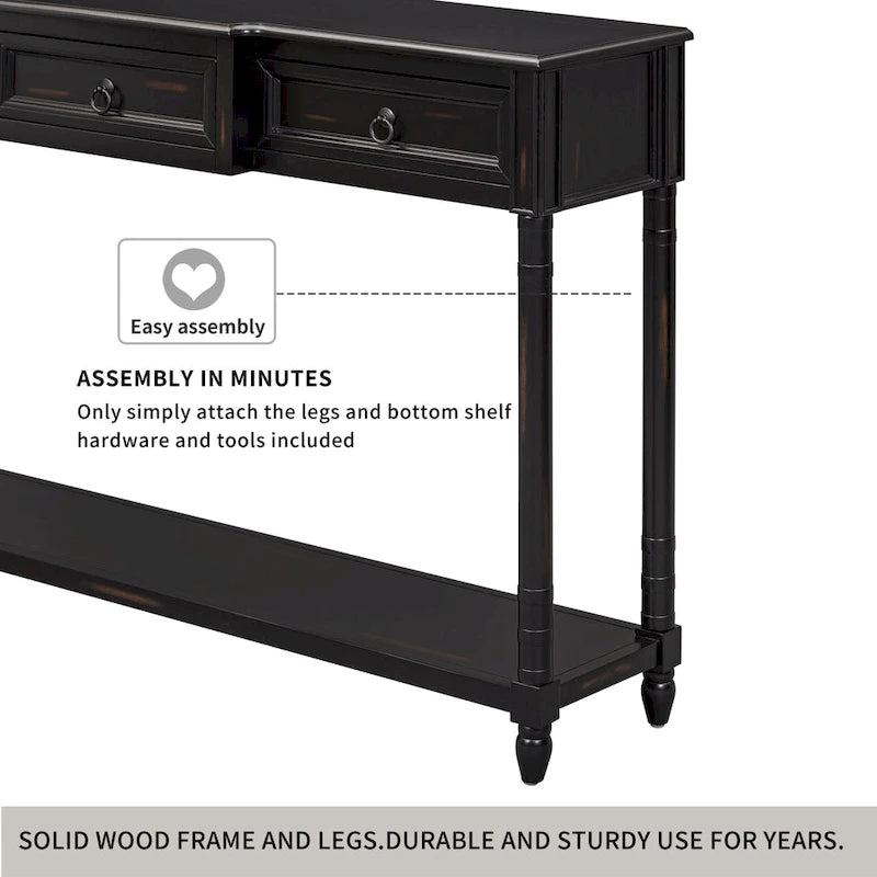 Console Table Sofa Table avec Tiroirs
