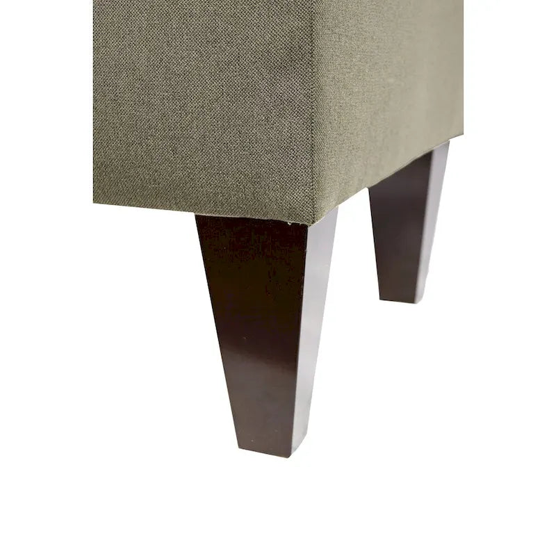 Banc de rangement ottoman long Brooke Dawson7 capitonné à 10 boutons