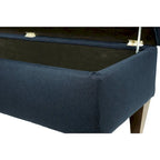 Banc de rangement ottoman long Brooke Dawson7 capitonné à 10 boutons