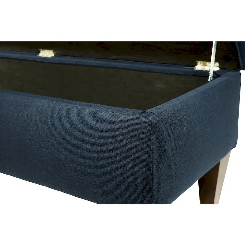 Banc de rangement ottoman long Brooke Dawson7 capitonné à 10 boutons