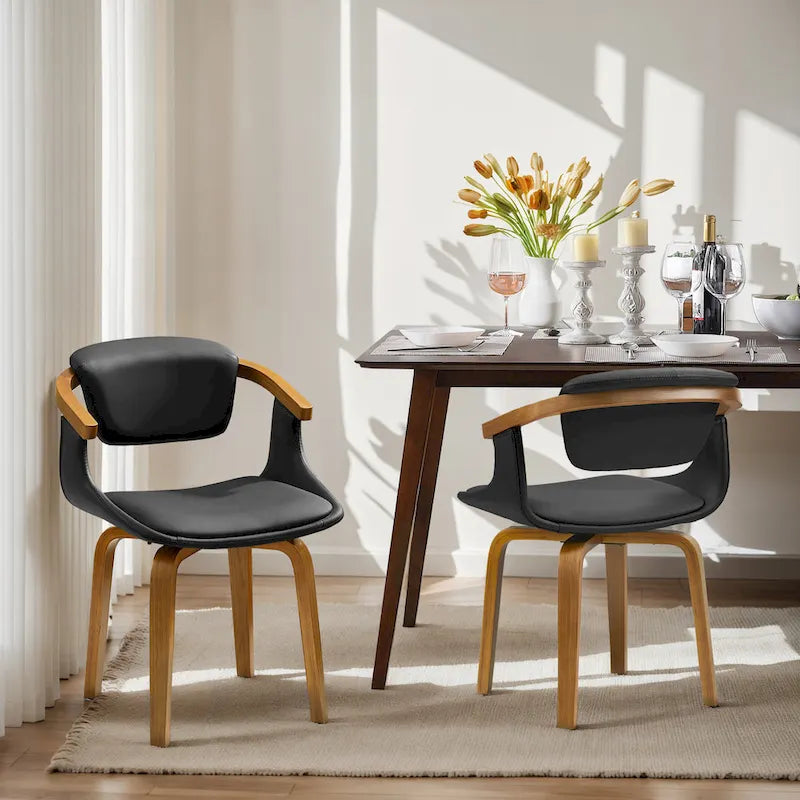  Mid-century Modern Swivel Dining Chair (Set of 2)