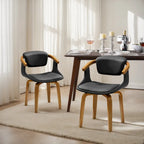 Chaises de salle à manger pivotantes style moderne du milieu du siècle (lot de 2)