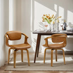 Chaises de salle à manger pivotantes style moderne du milieu du siècle (lot de 2)