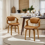 Chaises de salle à manger pivotantes style moderne du milieu du siècle (lot de 2)