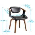 Chaises de salle à manger pivotantes style moderne du milieu du siècle (lot de 2)