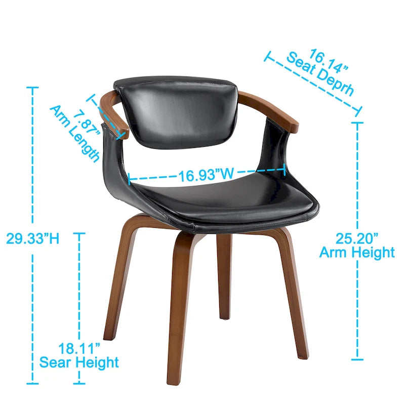 Chaises de salle à manger pivotantes style moderne du milieu du siècle (lot de 2)