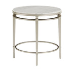 Table Egan Champagne Silver avec plateau en marbre par