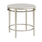Table Egan Champagne Silver avec plateau en marbre par
