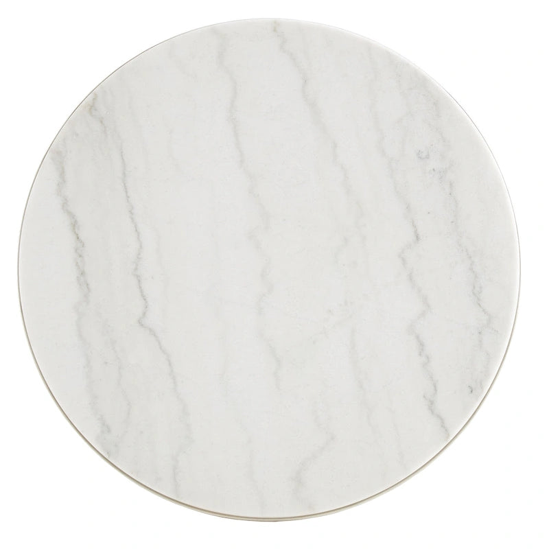 Table Egan Champagne Silver avec plateau en marbre par