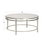 Table Egan Champagne Silver avec plateau en marbre par