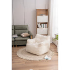 Pouf doux et touffeté en mousse avec tissu Teddy