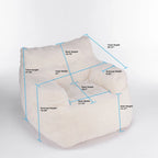 Pouf doux et touffeté en mousse avec tissu Teddy