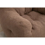 Pouf doux et touffeté en mousse avec tissu Teddy