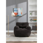Pouf doux et touffeté en mousse avec tissu Teddy