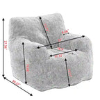 Pouf doux et touffeté en mousse avec tissu Teddy