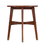 Table d'appoint en bois moderne du milieu du siècle Morgenstern Round