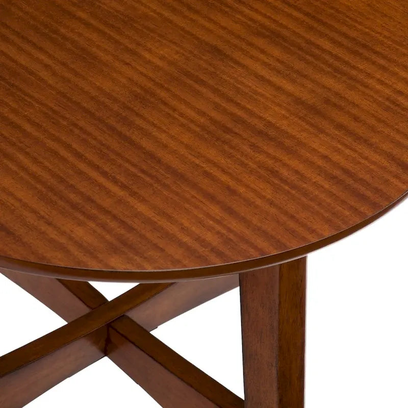 Table d'appoint en bois moderne du milieu du siècle Morgenstern Round