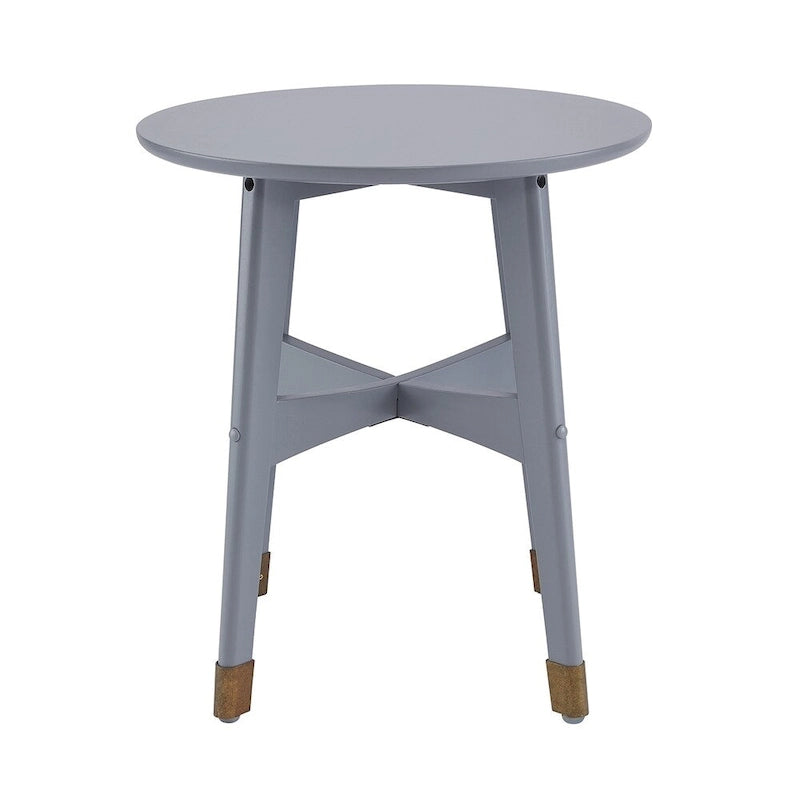 Table d'appoint en bois moderne du milieu du siècle Morgenstern Round