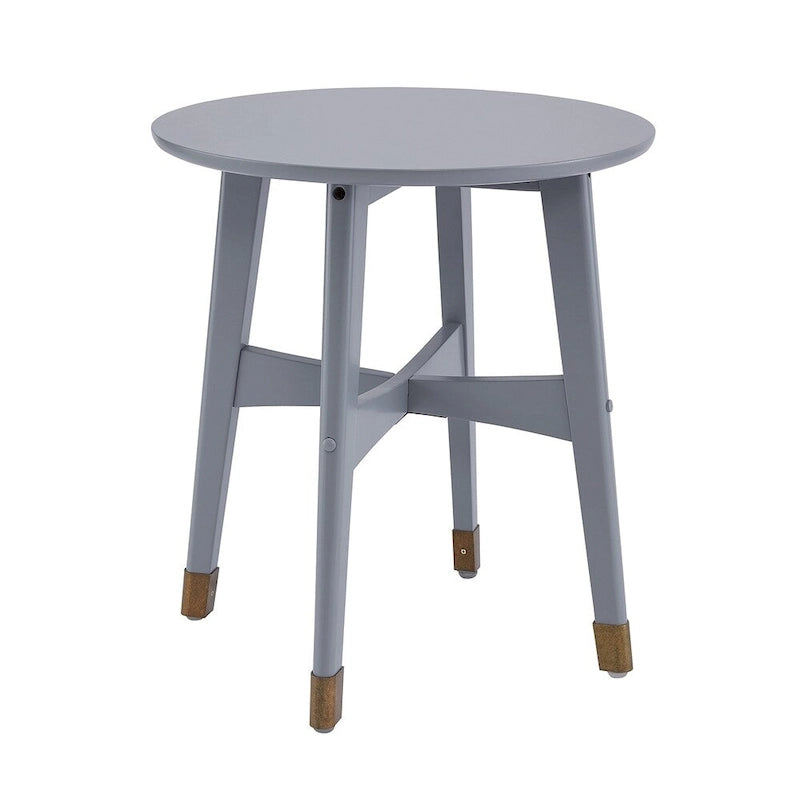 Table d'appoint en bois moderne du milieu du siècle Morgenstern Round